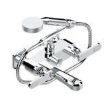 THG - Exposed Tub Filler With Cradle Handshower, Wall Mounted - Matt Umber PVD