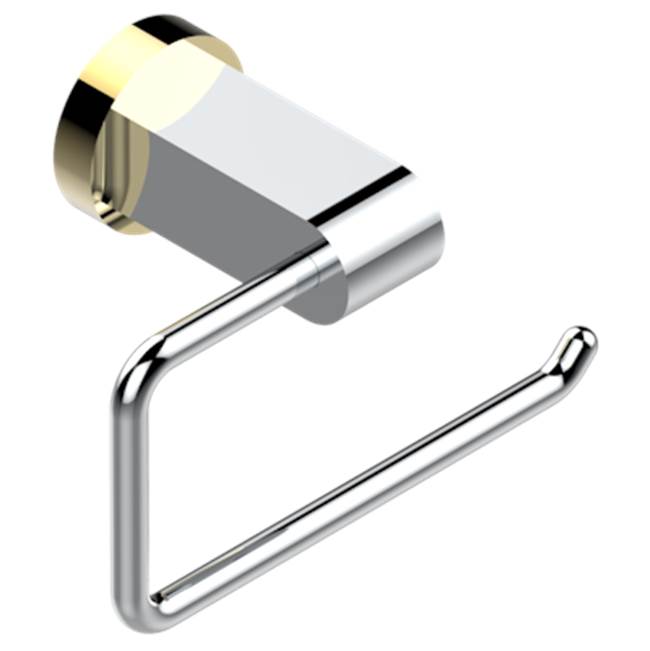 THG - Toilet Paper Holder, Single Mount Without Cover - Chrome Polished Gold Polished