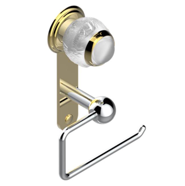 THG - Toilet Paper Holder, Single Mount Without Cover - Chrome Polished Gold Polished
