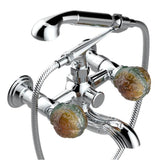 THG - Exposed Tub Filler With Cradle Handshower, Wall Mounted - Matt Umber PVD
