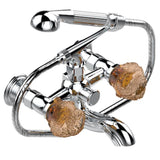 THG - Exposed Tub Filler With Cradle Handshower, Wall Mounted - Matt Umber PVD