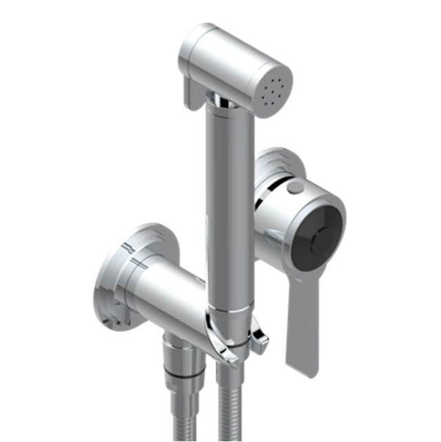 THG - Trim Only For WC Douche Includes Trigger Spray, Wall Mounted Single Lever Mixer, Reinforced Hose, Wall Outlet With Integrated Elbow And Safety Stopper - Umber PVD
