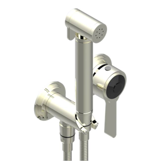 THG - Trim Only For WC Douche Includes Trigger Spray, Wall Mounted Single Lever Mixer, Reinforced Hose, Wall Outlet With Integrated Elbow And Safety Stopper - Nickel Polished