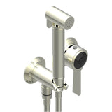 THG - Trim Only For WC Douche Includes Trigger Spray, Wall Mounted Single Lever Mixer, Reinforced Hose, Wall Outlet With Integrated Elbow And Safety Stopper - Nickel Polished