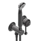 THG - Trim Only For Wall Mixer With Complete Handshower On Hook - Matt Graphite PVD