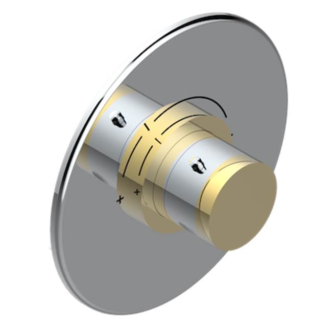 THG - Trim For Thg Thermostatic Valve, Rough Part Supplied With Fixing Box Ref. 5 200ae/us - Round Plate Model - Chrome Polished Gold Polished