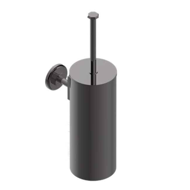 THG - Metal Toilet Brush Holder With Brush With Cover Wall Mounted - Matt Graphite PVD