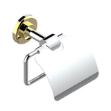THG - Toilet Paper Holder, Single Mount With Cover - Chrome Polished Gold Polished