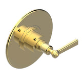 THG - Trim For Thg Thermostatic Valve, Rough Part Supplied With Fixing Box Ref. 5 200ae/us - Round Plate Model - Gold Polished