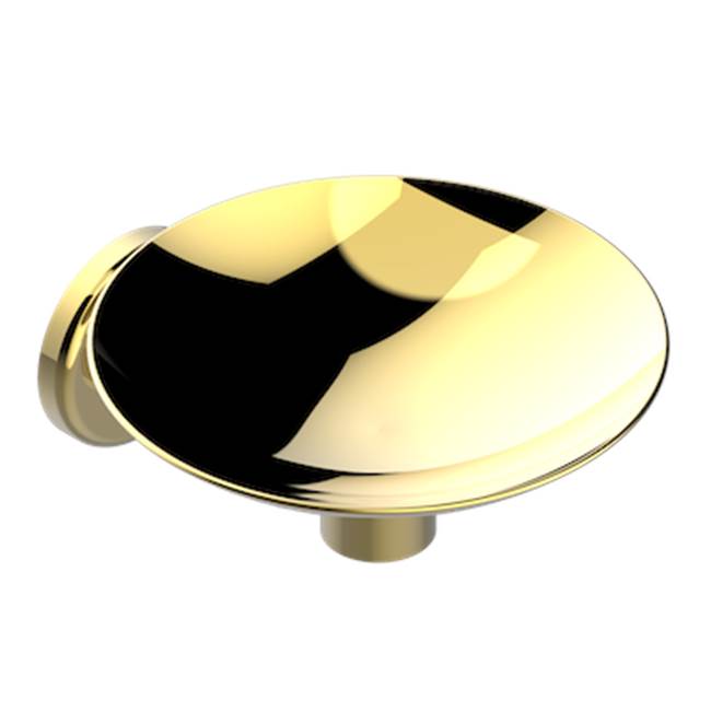 THG - Soap Dish, Wall Mounted, 6'' Diameter - Gold Polished