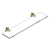 THG - Glass Shelf With Brackets - Chrome Polished Gold Polished