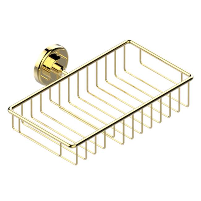 THG - Soap And Sponge Holder, Wall Mounted - Gold Polished