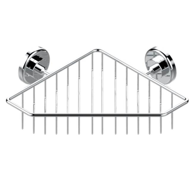 THG - Large Corner Soap Basket, Wall Mounted - Matt Umber PVD