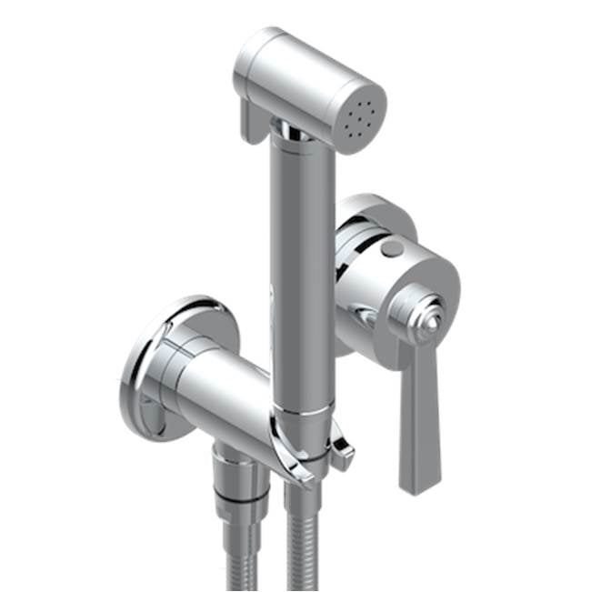 THG - Trim Only For WC Douche Includes Trigger Spray, Wall Mounted Single Lever Mixer, Reinforced Hose, Wall Outlet With Integrated Elbow And Safety Stopper - Umber PVD