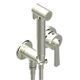 THG - Trim Only For WC Douche Includes Trigger Spray, Wall Mounted Single Lever Mixer, Reinforced Hose, Wall Outlet With Integrated Elbow And Safety Stopper - Nickel Polished