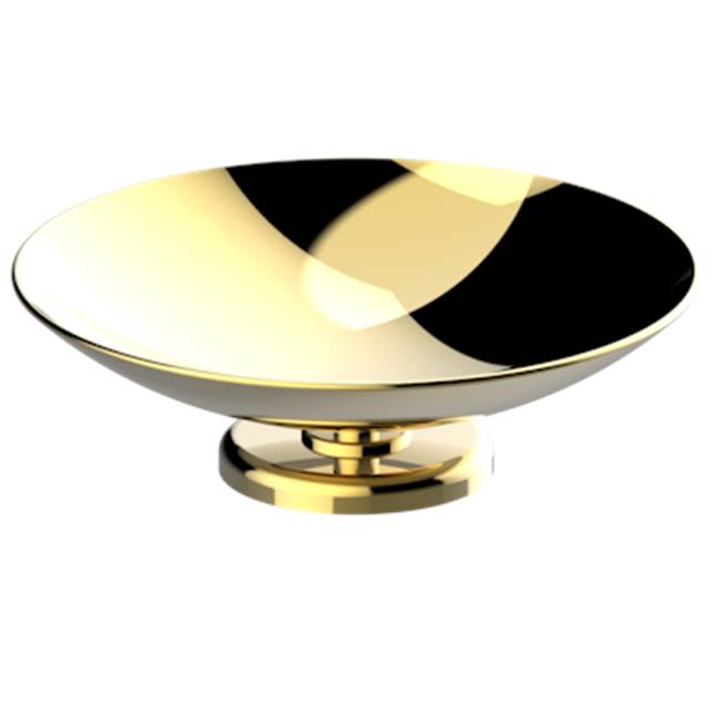 THG - Soap Dish, Freestanding, 6'' Diameter - Gold Polished