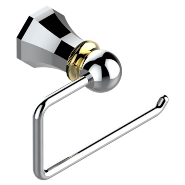 THG - Toilet Paper Holder, Single Mount Without Cover - Chrome Polished Gold Polished