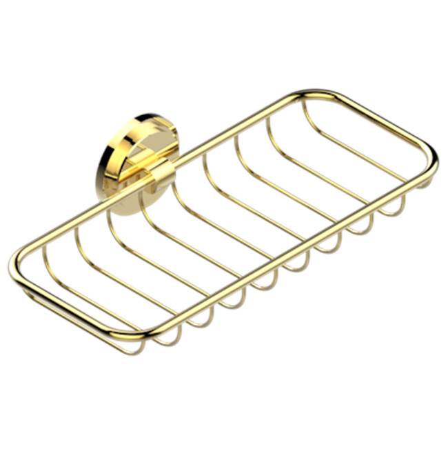 THG - Soap Basket, Wall Mounted 10'' x 4''3/8 - Gold Polished