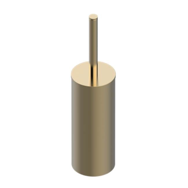 THG - Metal toilet brush holder with brush with cover floor mounted - Matt Umber PVD
