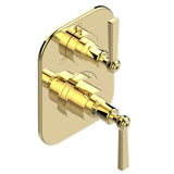 THG - Trim For Thg Thermostat With 2-way Diverter, Rough Part Supplied With Fixing Box Ref. 5 500ae/us - Gold Color PVD
