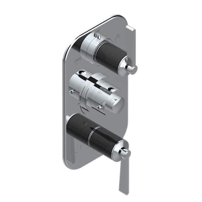 THG - Trim For Thg Thermostat 3 Functions, With One Off Function And 2 Outlets And One Single Off Function - Rough Part Supplied With Fixing Box - Umber PVD