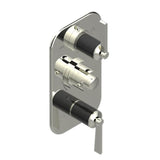 THG - Trim For Thg Thermostat 3 Functions, With One Off Function And 2 Outlets And One Single Off Function - Rough Part Supplied With Fixing Box - Nickel Polished