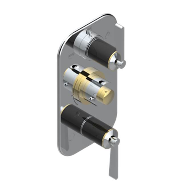 THG - Trim For Thg Thermostat 3 Functions, With One Off Function And 2 Outlets And One Single Off Function - Rough Part Supplied With Fixing Box - Chrome Polished Gold Polished