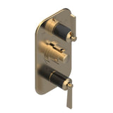 THG - Trim For Thg Thermostat 3 Functions, With One Off Function And 2 Outlets And One Single Off Function - Rough Part Supplied With Fixing Box - Matt Umber PVD