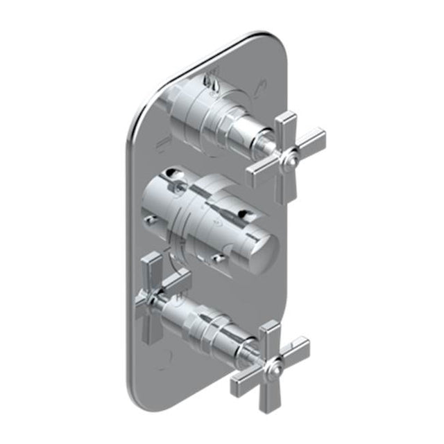 THG - Trim For Thg Thermostat 3 Functions, With One Off Function And 2 Outlets And One Single Off Function - Rough Part Supplied With Fixing Box - Matt Umber PVD