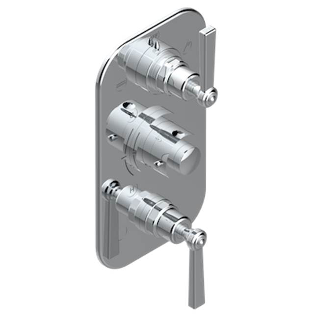 THG - Trim For Thg Thermostat 3 Functions, With One Off Function And 2 Outlets And One Single Off Function - Rough Part Supplied With Fixing Box - Matt Umber PVD