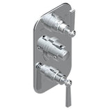 THG - Trim For Thg Thermostat 3 Functions, With One Off Function And 2 Outlets And One Single Off Function - Rough Part Supplied With Fixing Box - Matt Umber PVD