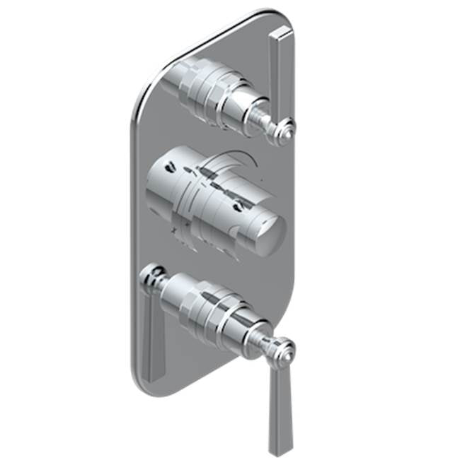 THG - Trim For Thg Thermostat 2 Volume Controls, Rough Part Supplied With Fixing Box Ref. 5 400ae/us - Umber PVD