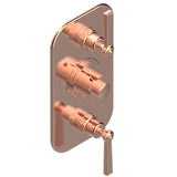 THG - Trim For Thg Thermostat 2 Volume Controls, Rough Part Supplied With Fixing Box Ref. 5 400ae/us - Blush PVD