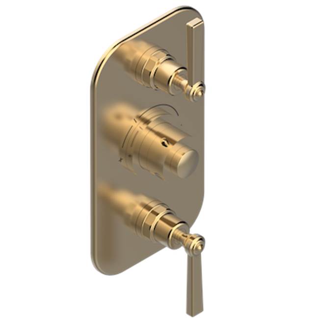 THG - Trim For Thg Thermostat 2 Volume Controls, Rough Part Supplied With Fixing Box Ref. 5 400ae/us - Matt Umber PVD