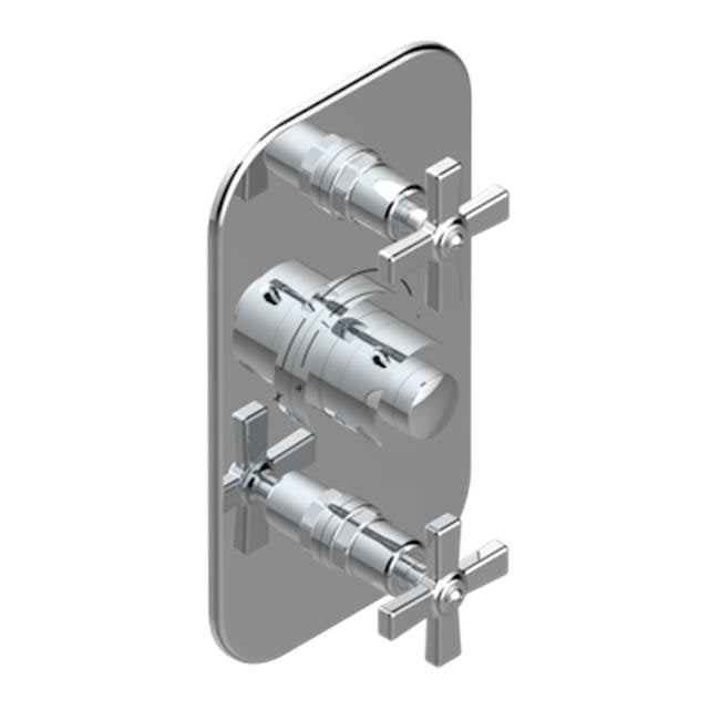 THG - Trim For Thg Thermostat 2 Volume Controls, Rough Part Supplied With Fixing Box Ref. 5 400ae/us - Umber PVD