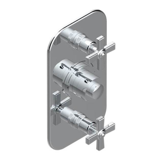 THG - Trim For Thg Thermostat 2 Volume Controls, Rough Part Supplied With Fixing Box Ref. 5 400ae/us - Umber PVD