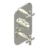 THG - Trim For Thg Thermostat 2 Volume Controls, Rough Part Supplied With Fixing Box Ref. 5 400ae/us - Nickel Polished