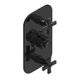 THG - Trim For Thg Thermostat 2 Volume Controls, Rough Part Supplied With Fixing Box Ref. 5 400ae/us - Brown Bronze Color PVD