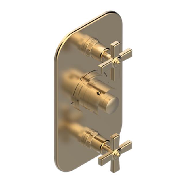THG - Trim For Thg Thermostat 2 Volume Controls, Rough Part Supplied With Fixing Box Ref. 5 400ae/us - Matt Umber PVD