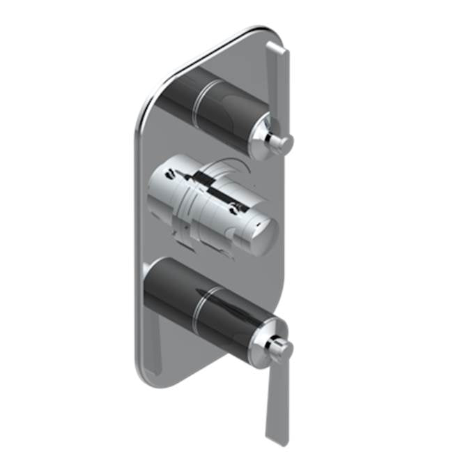 THG - Trim For Thg Thermostat 2 Volume Controls, Rough Part Supplied With Fixing Box Ref. 5 400ae/us - Umber PVD
