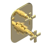THG - Trim For Thg Thermostat 1 Volume Control, Rough Part Supplied With Fixing Box Ref.5 300ae/us - Gold Color PVD