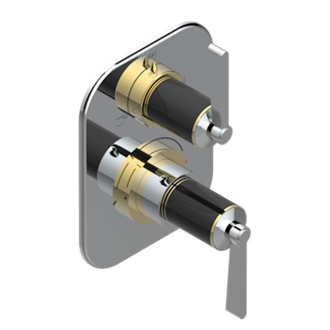 THG - Trim For Thg Thermostat With 2-way Diverter, Rough Part Supplied With Fixing Box Ref. 5 500ae/us - Chrome Polished Gold Polished