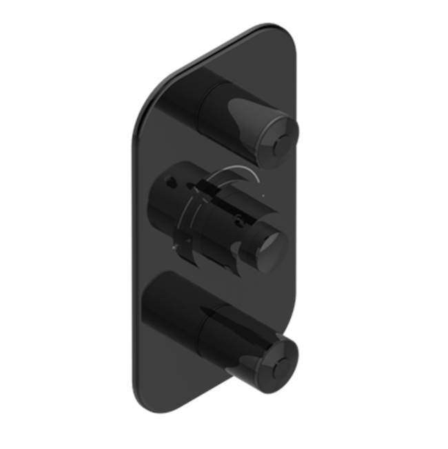 THG - Trim For Thg Thermostat 2 Volume Controls, Rough Part Supplied With Fixing Box Ref. 5 400ae/us - Brown Bronze Color PVD