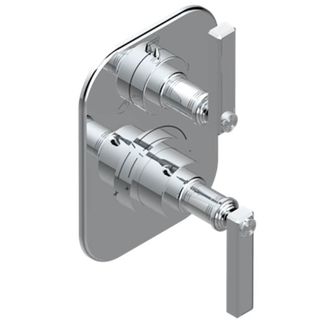 Trim for thermostatic mixer with stop valve and 3 way diverter, rough part supplied with fixing box ref.5 600AE/US