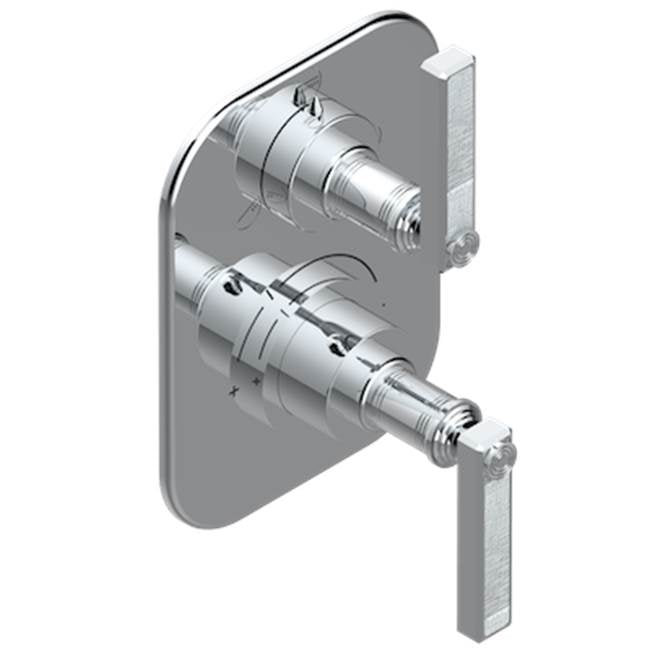 Trim for thermostatic mixer with stop valve and 3 way diverter, rough part supplied with fixing box ref.5 600AE/US
