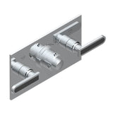 THG - Trim For Thg Thermostat With 2 Valves Ref. 5 401ahm/us Rough Part Supplied With Fixing Box, Item To Be Installed Horizontal - Umber PVD