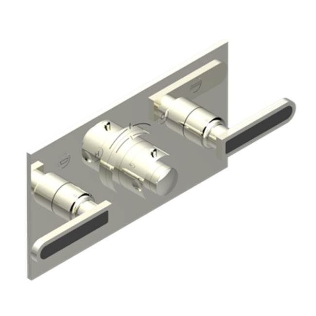 THG - Trim For Thg Thermostat With 2 Valves Ref. 5 401ahm/us Rough Part Supplied With Fixing Box, Item To Be Installed Horizontal - Nickel Polished