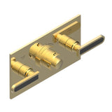 THG - Trim For Thg Thermostat With 2 Valves Ref. 5 401ahm/us Rough Part Supplied With Fixing Box, Item To Be Installed Horizontal - Gold Polished