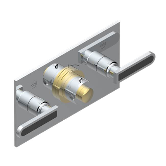 THG - Trim For Thg Thermostat With 2 Valves Ref. 5 401ahm/us Rough Part Supplied With Fixing Box, Item To Be Installed Horizontal - Chrome Polished Gold Polished