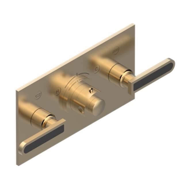 THG - Trim For Thg Thermostat With 2 Valves Ref. 5 401ahm/us Rough Part Supplied With Fixing Box, Item To Be Installed Horizontal - Matt Umber PVD
